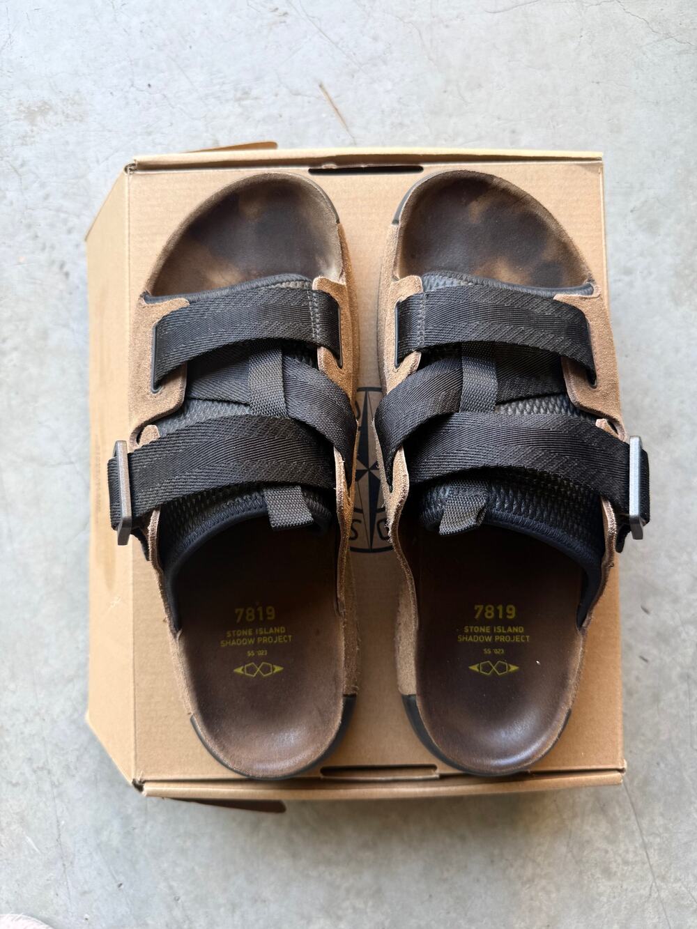 Stone Island Shadow Project 7819S021M Crossover Slip-On Sandals SS21